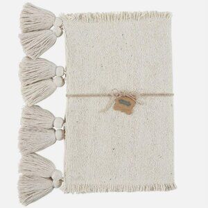Chunky Tassel Ivory Table Runner
